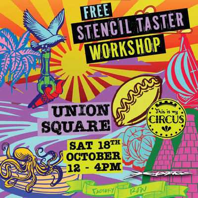 THIS IS MY CIRCUS | STENCIL SPRAY PAINT WORKSHOP