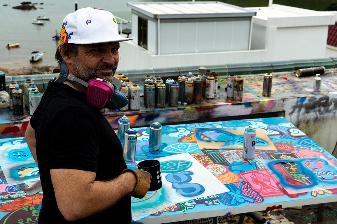 Szabotage spray painting artwork