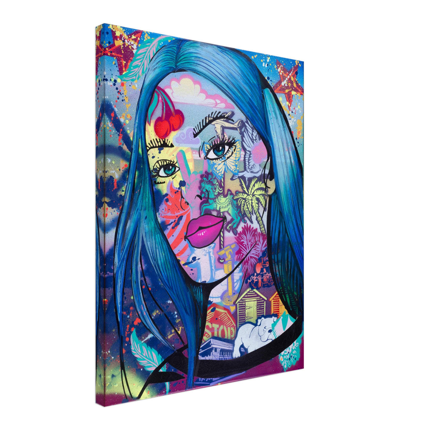 Lapis Lazula Printed Canvas