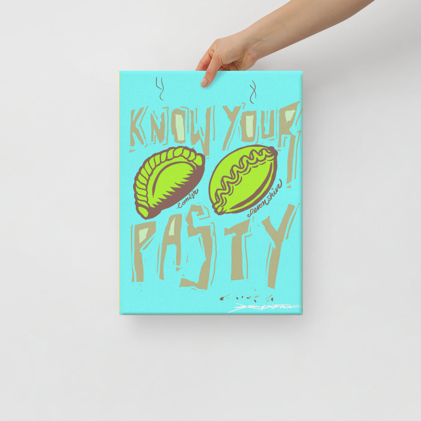 Know your Pasty - Blue - Canvas Print