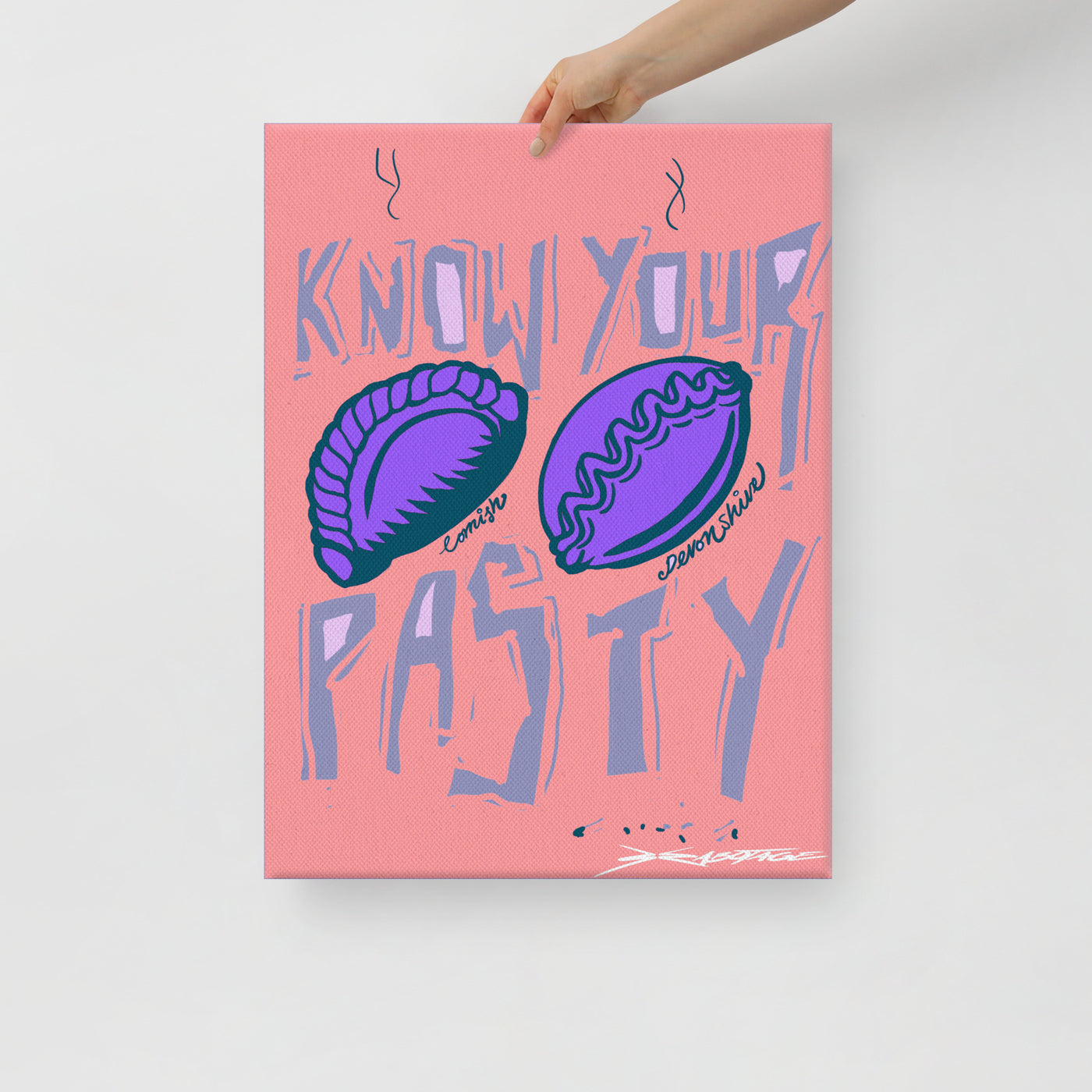 Know your Pasty - Pink - Canvas Print