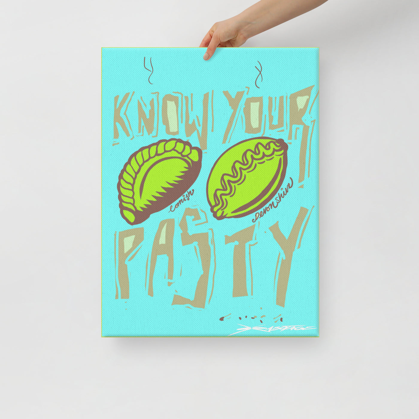 Know your Pasty - Blue - Canvas Print