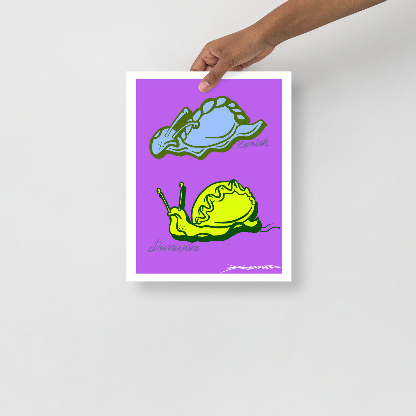 Pasty Snail - Digital Print - Crimped Quims Limited Collection