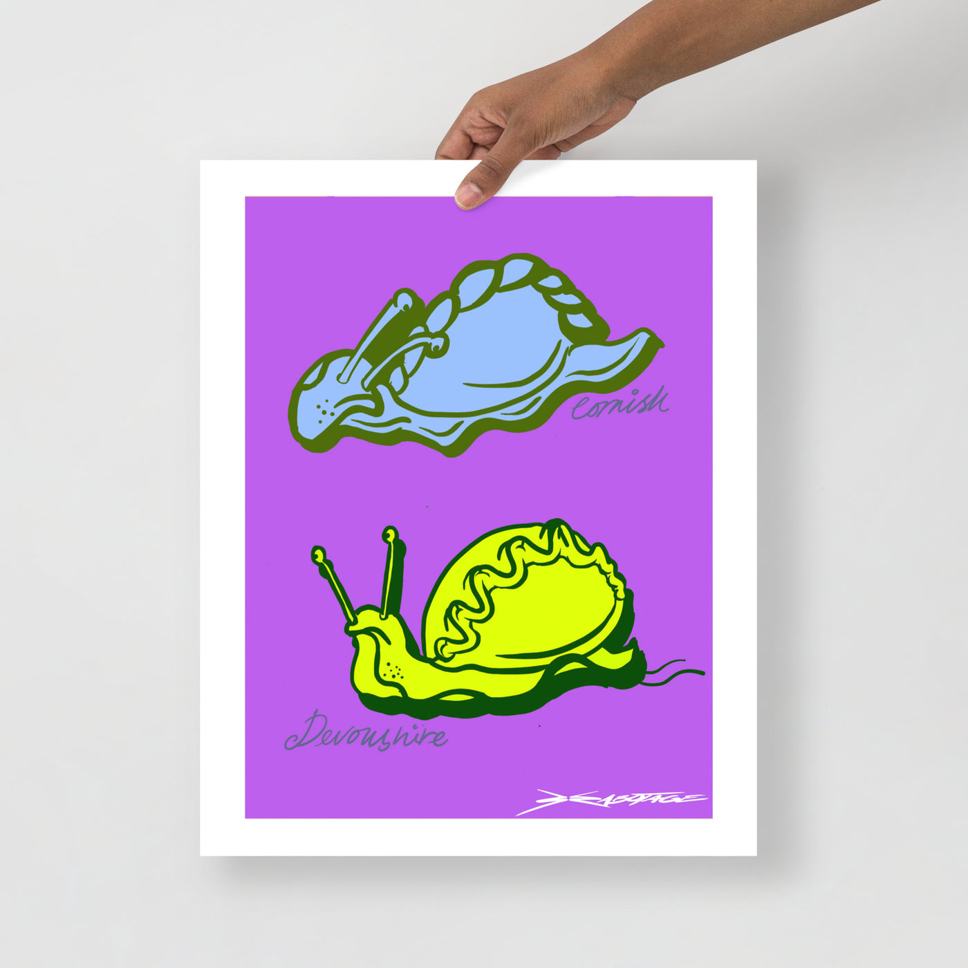 Pasty Snail - Digital Print - Crimped Quims Limited Collection