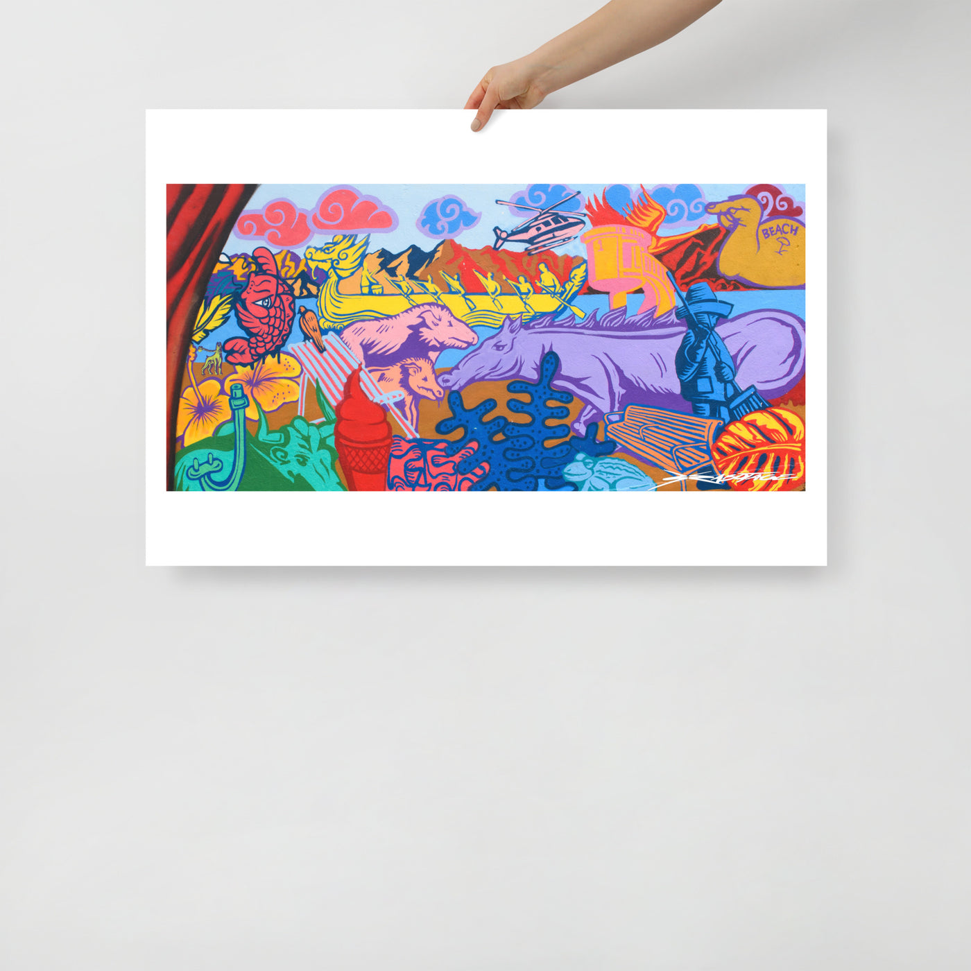 Tai Hang Hau Mural - Poster Print