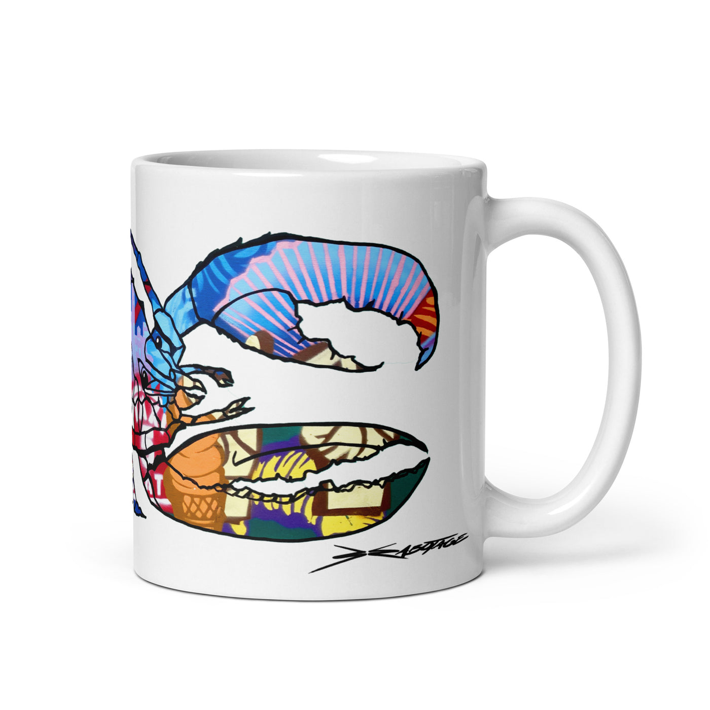 Lobster White glossy mug